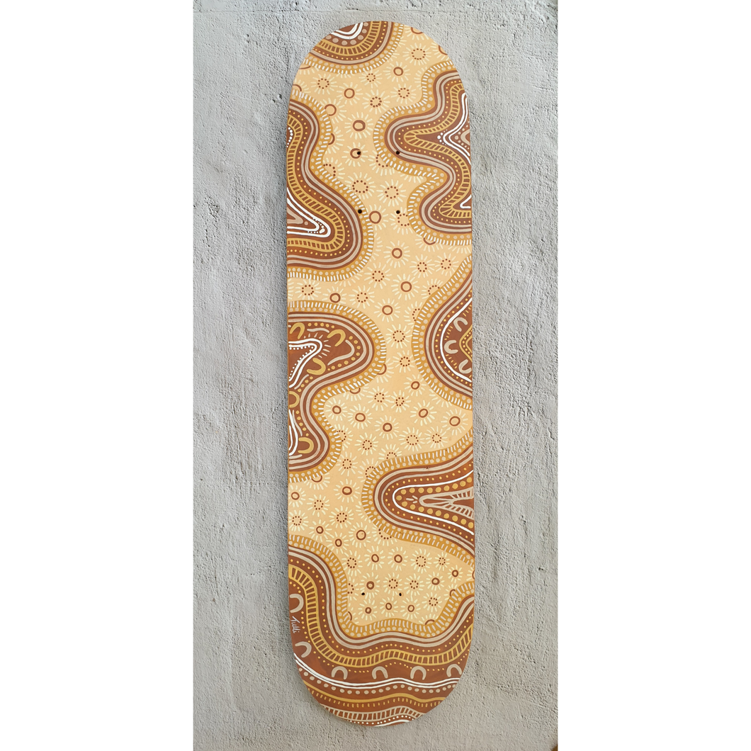 Hand painted skateboard deck